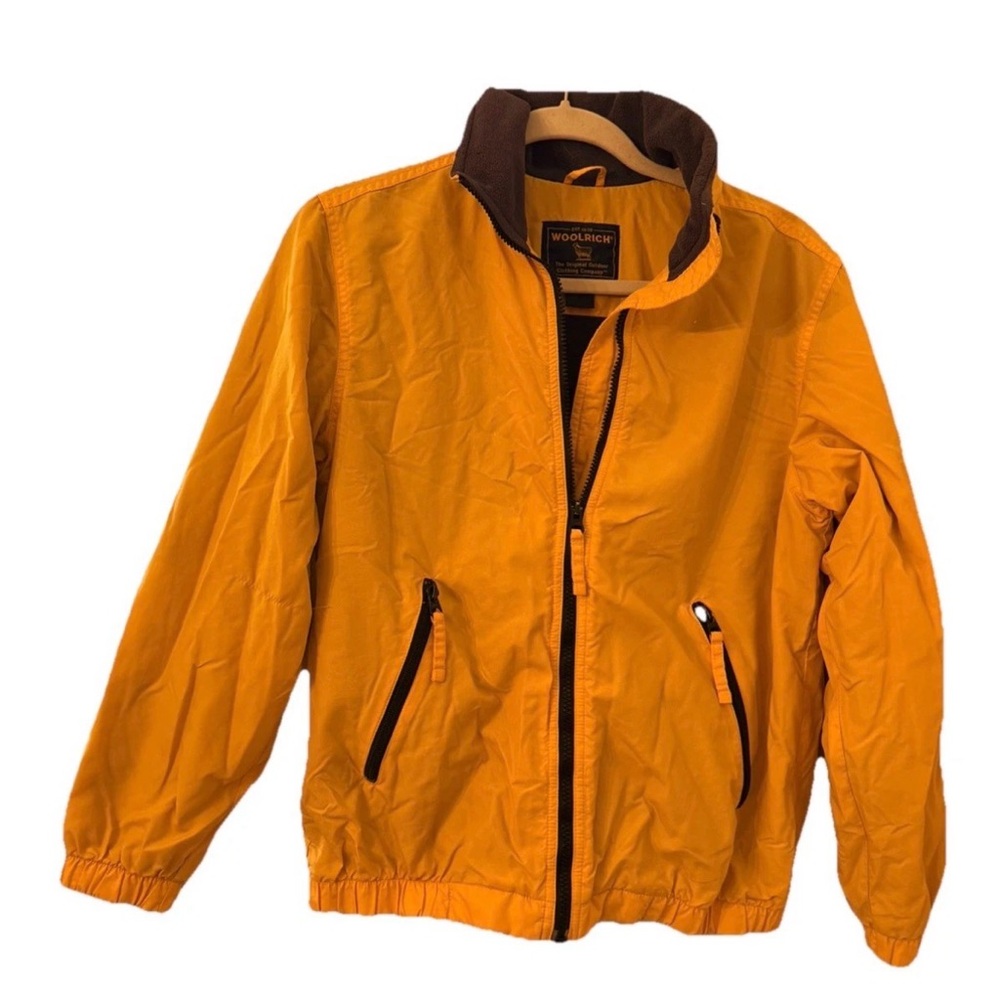 Vintage Woolrich Women's Yellow/ Orange Windbreaker
